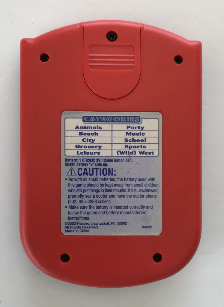 Hangman Hand-Held Electronic Classic Game 2002 Milton Bradley - Tested - Working