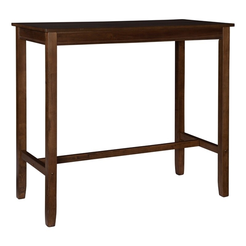 Linon Claridge 42" Wood Bar Height Pub Table in Rustic Brown
