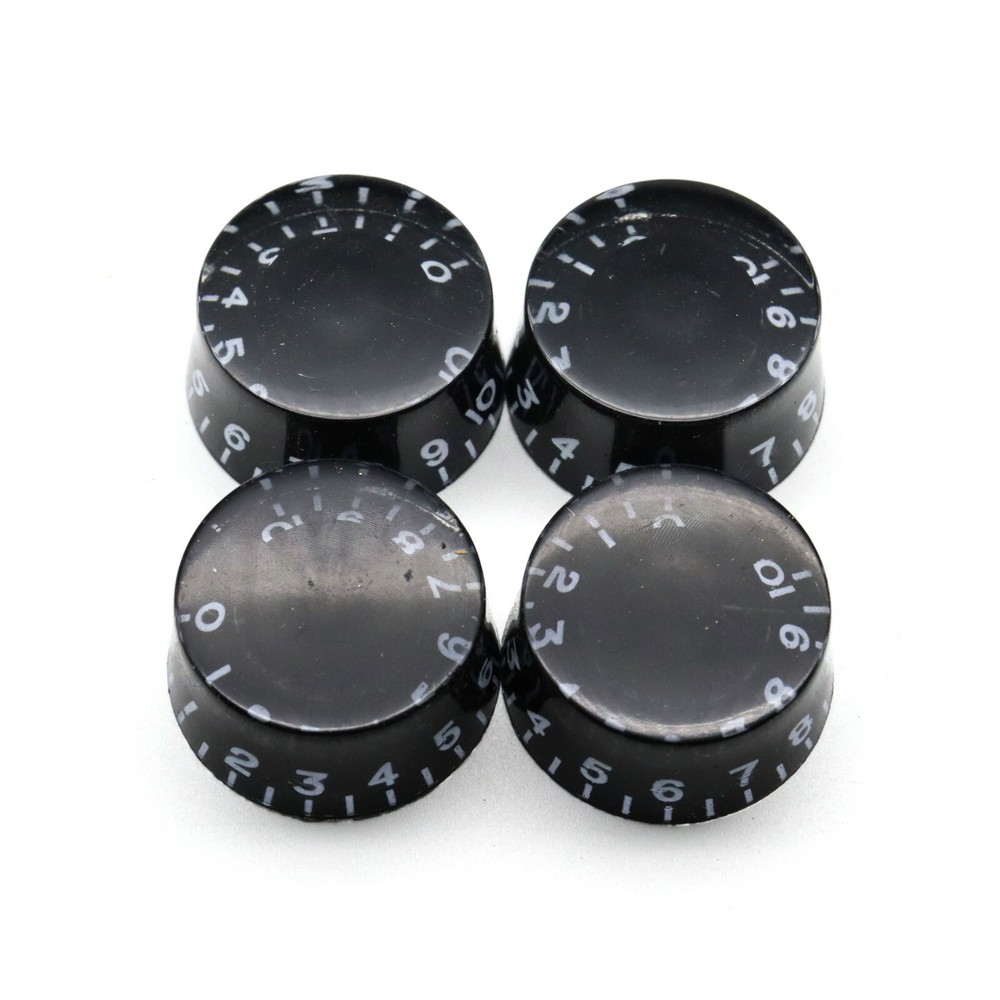4Pcs Black Guitar Speed Control Knobs Tone Volume Knobs Pots for Electric Guitar