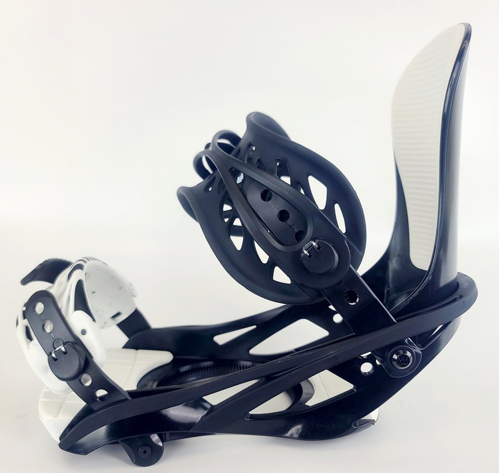 New 5th Element Covert Snowboard Bindings Black/White Sizes S M/L L/XL
