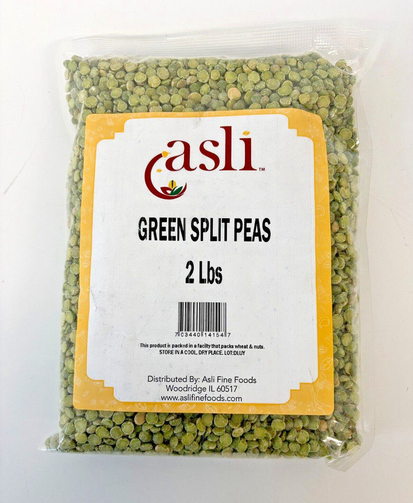 Green Split Peas, 2lbs, Asli