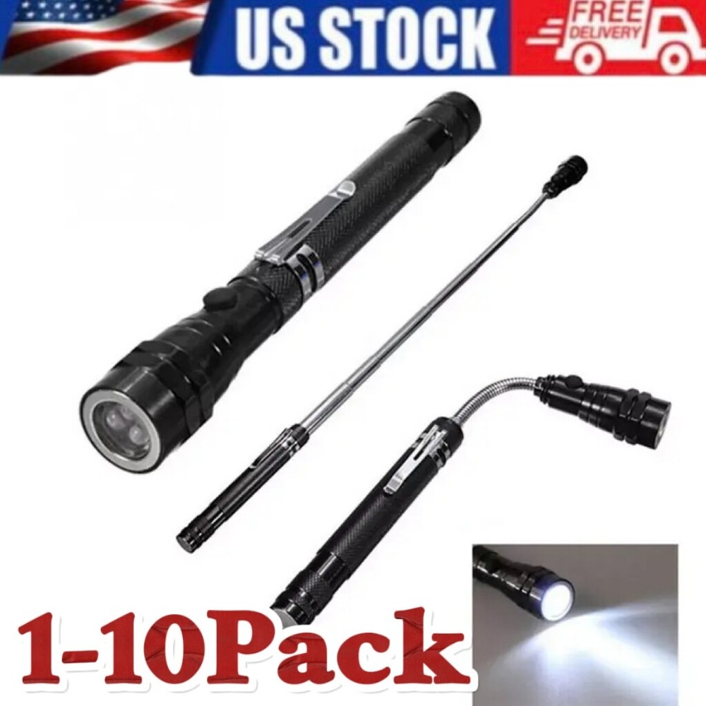Magnetic Flexible Telescopic Flashlight 3 in 1 Magnet on Both Ends & 3 LED Light