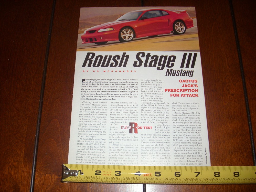 2002 ROUSH STAGE III FORD MUSTANG  - ORIGINAL ARTICLE