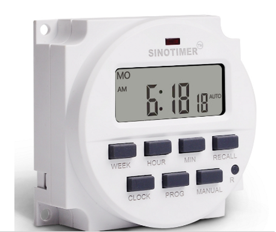 12V DC SINOTIMER DISPLAY TM618H-4 LCD Digital Timer Programmable Time Switch
