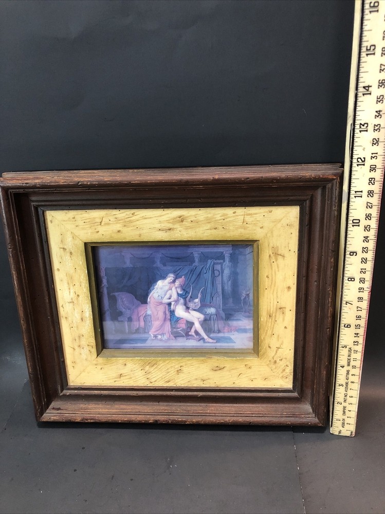 Vintage, Wood Frame & Glass With Original Print