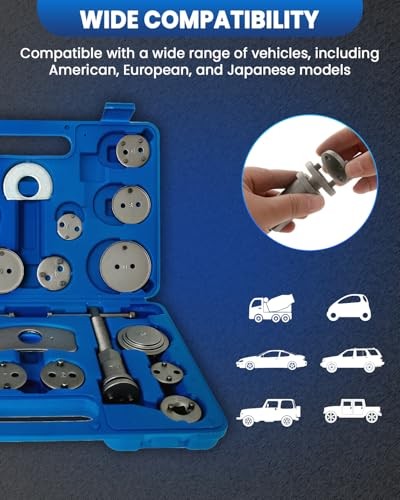 Brake Caliper Tool Heavy Duty Brake Caliper Compression Tool Blue 24pc BLUE