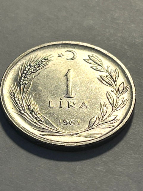 1961 Turkey 1 Lira/BU #8706