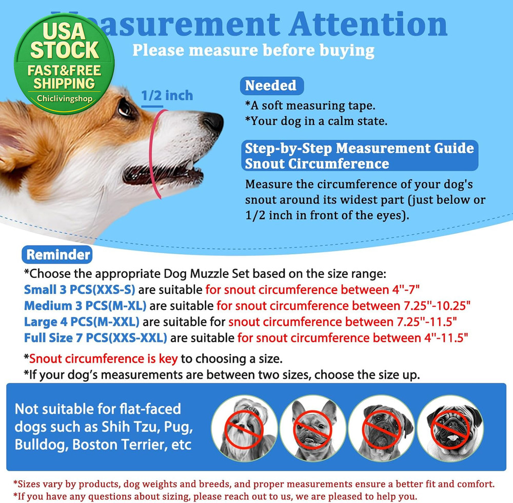 Dog Muzzle Mesh anti Biting Chewing Adjustable Strap for Small Medium Large