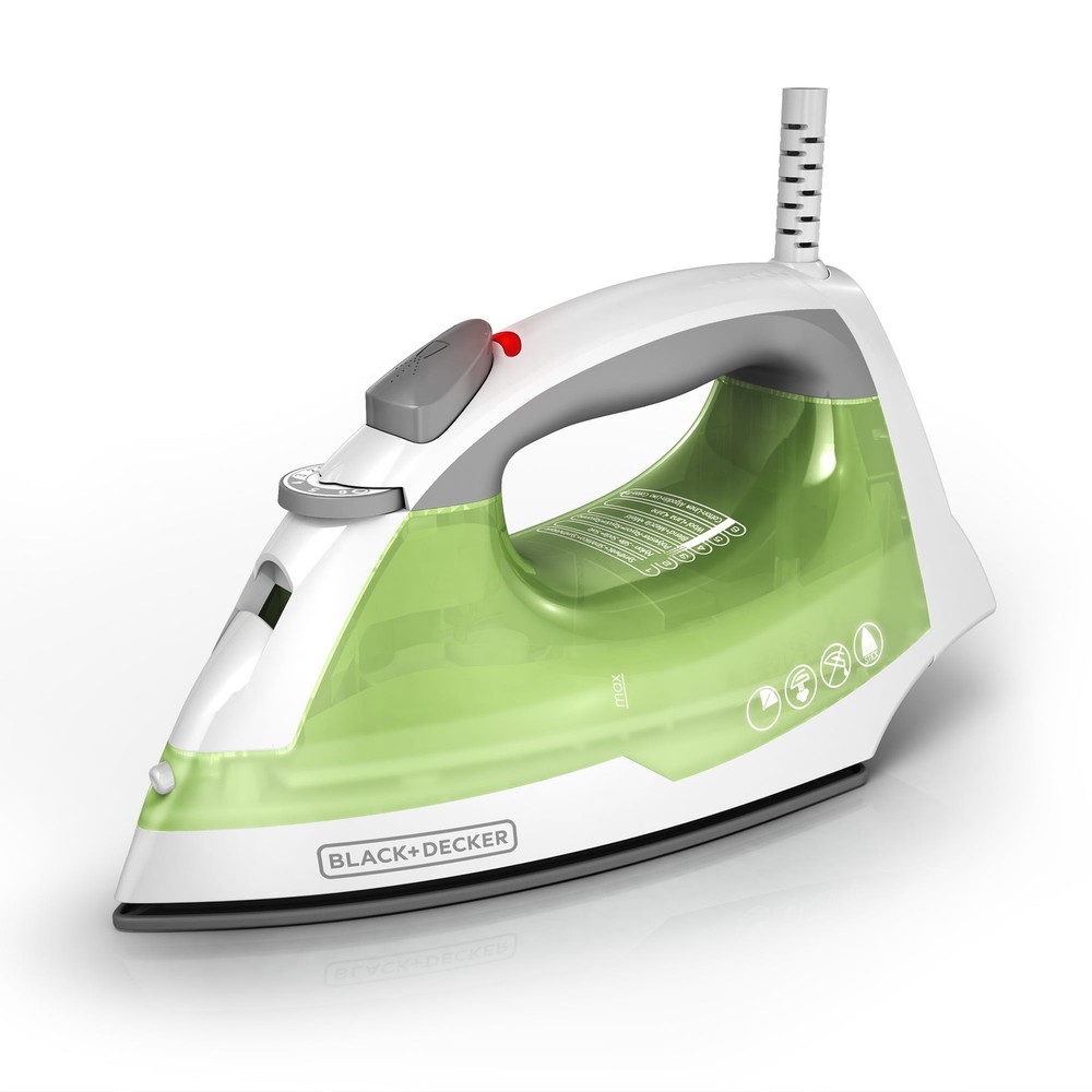 Black+Decker 1200WCompact Iron with Steam and Temperature Controls