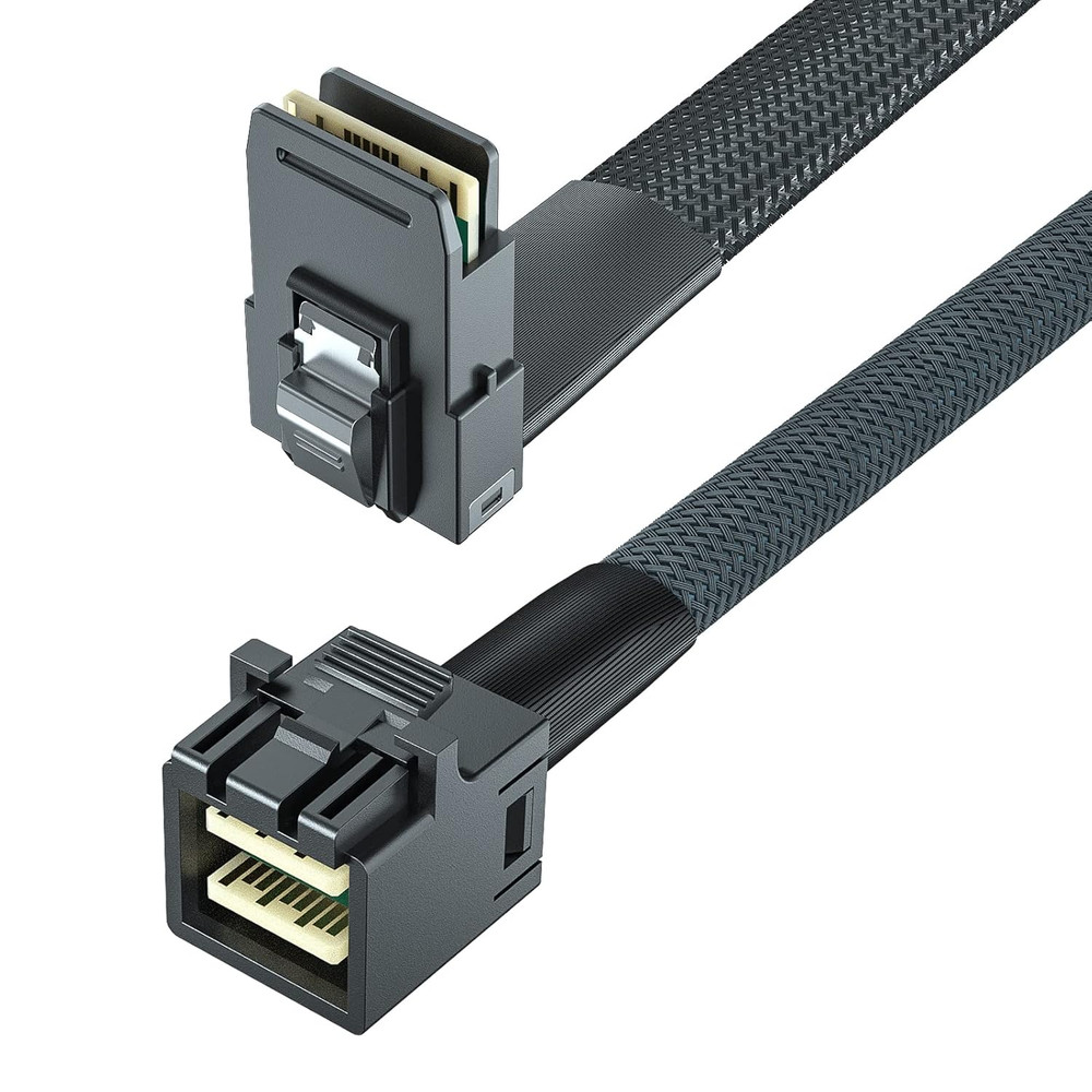 Mini SAS HD Cable SFF-8643 to SFF-8087 Right Angle 1m 6Gbps Internal