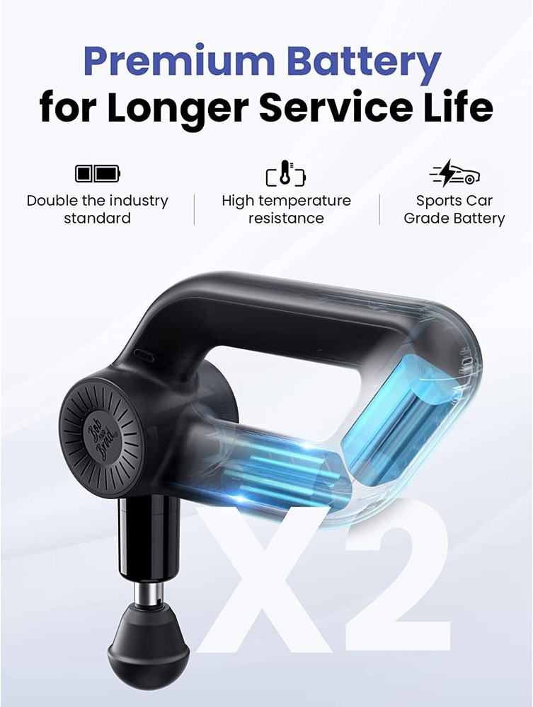BOB AND BRAD Deep Tissue Percussion D6 Pro Massage Gun for Athletes