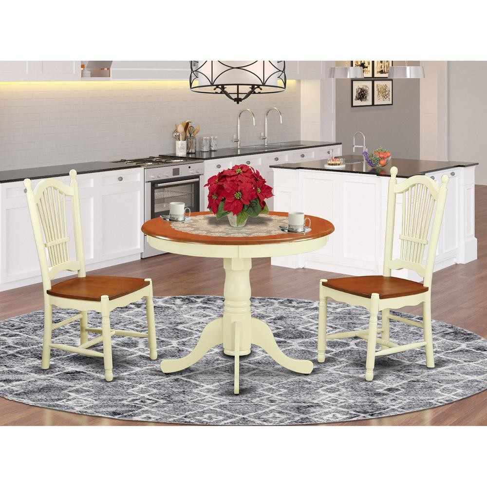 3 Pc Kitchen Table set-Kitchen Table and 2 Kitchen Dining Chairs