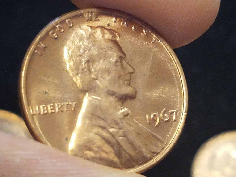1967 LINCOLN MEMORIAL CENT UNCIRCULATED PENNY ROLL IN A WRAPPER