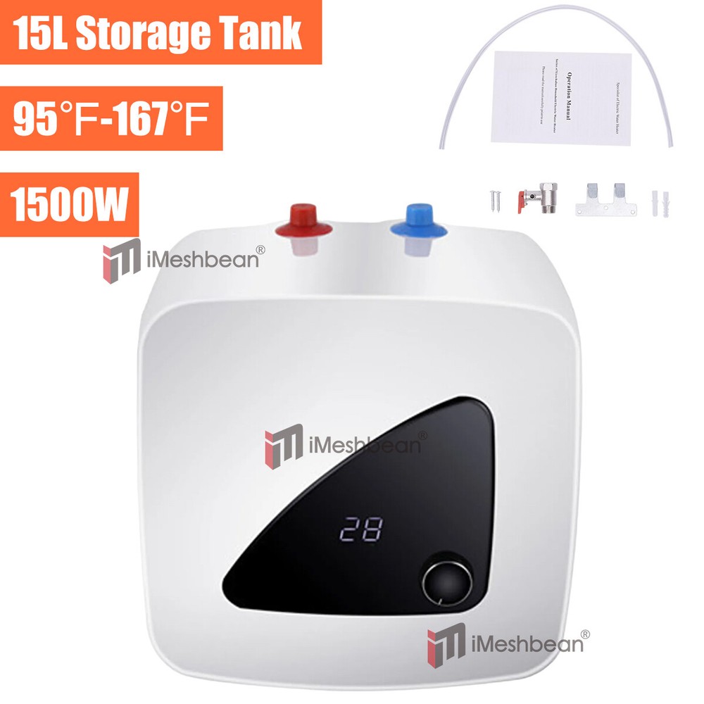 8/10/15L Electric Mini Tank Water Heater Kitchen Bathroom Home 95°F-167°F 110V