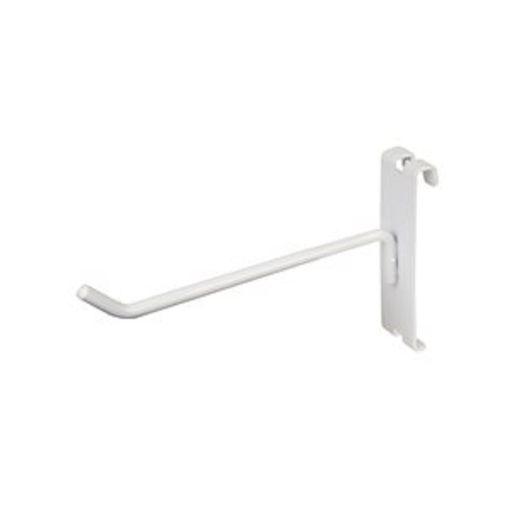 6" Gridwall Hooks - 18 White Hooks For Gridwall or Mini Grid Cube Displays