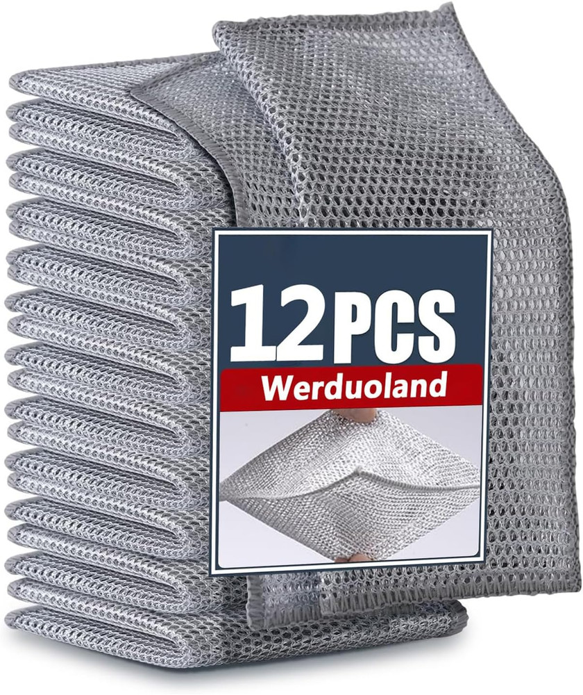 12Pcs Multifunctional Non-Scratch Wire Dishcloth Multipurpose Wire Dishwashing R