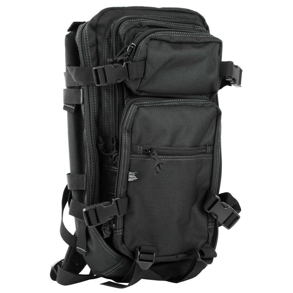 Glock Backpack 600 Denier Polyester Heavy-Duty Non-Rust Zippers Black - AS02000