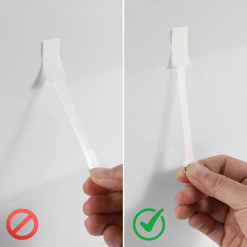 36 Small Hooks with 40 Removable Strips, Clear Wire Hanger Toggle Hooks, Adhe...