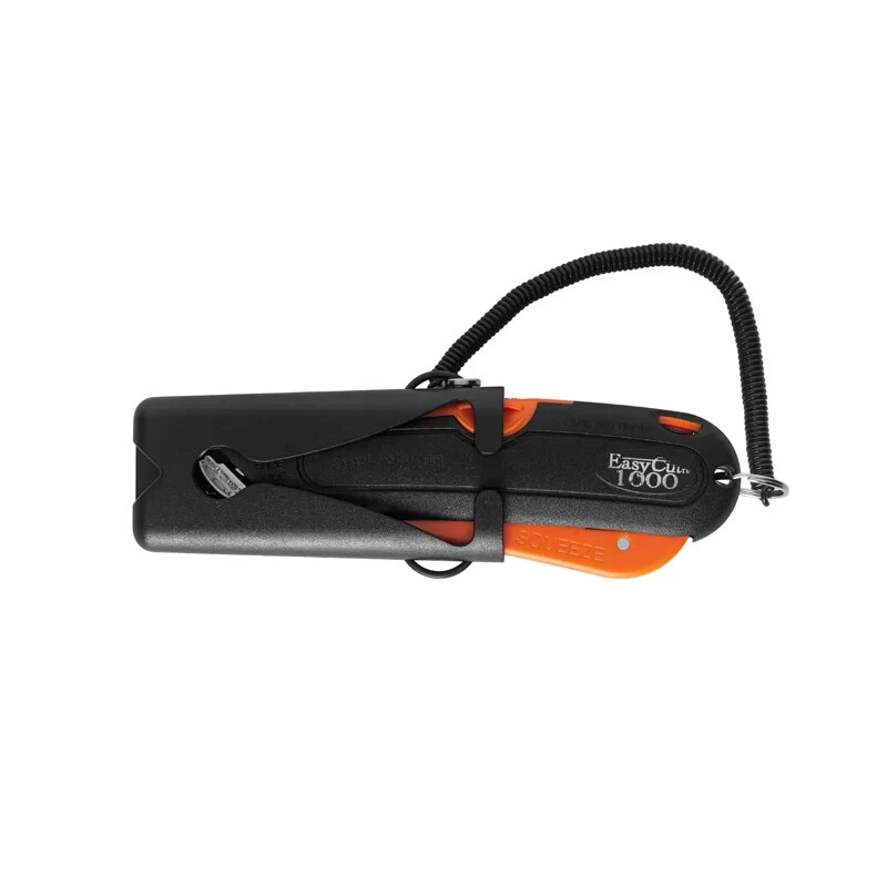 EasyCut Box Cutter 1000N Orange + 10 Count Standard Blades Pack