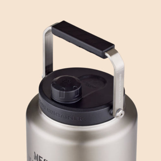 [Cargo container] 3.8 L Large Capacity Camping Water Jug Metal Silver