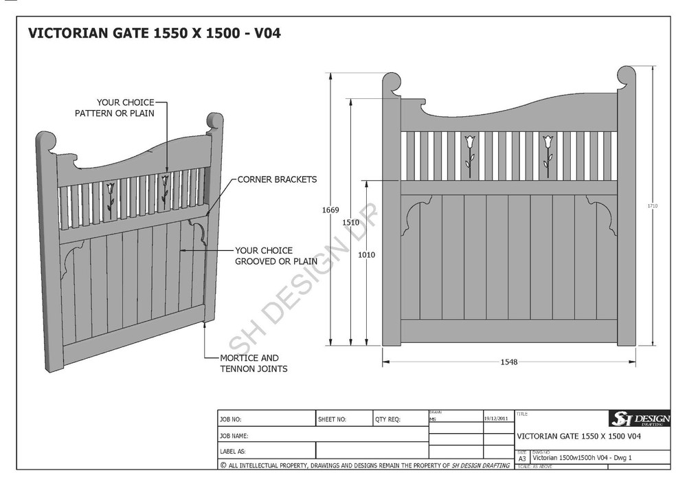 SINGLE & DOUBLE TIMBER GATE "BUILDING PLANS" - MANY SIZES - Make ur Own & Save $