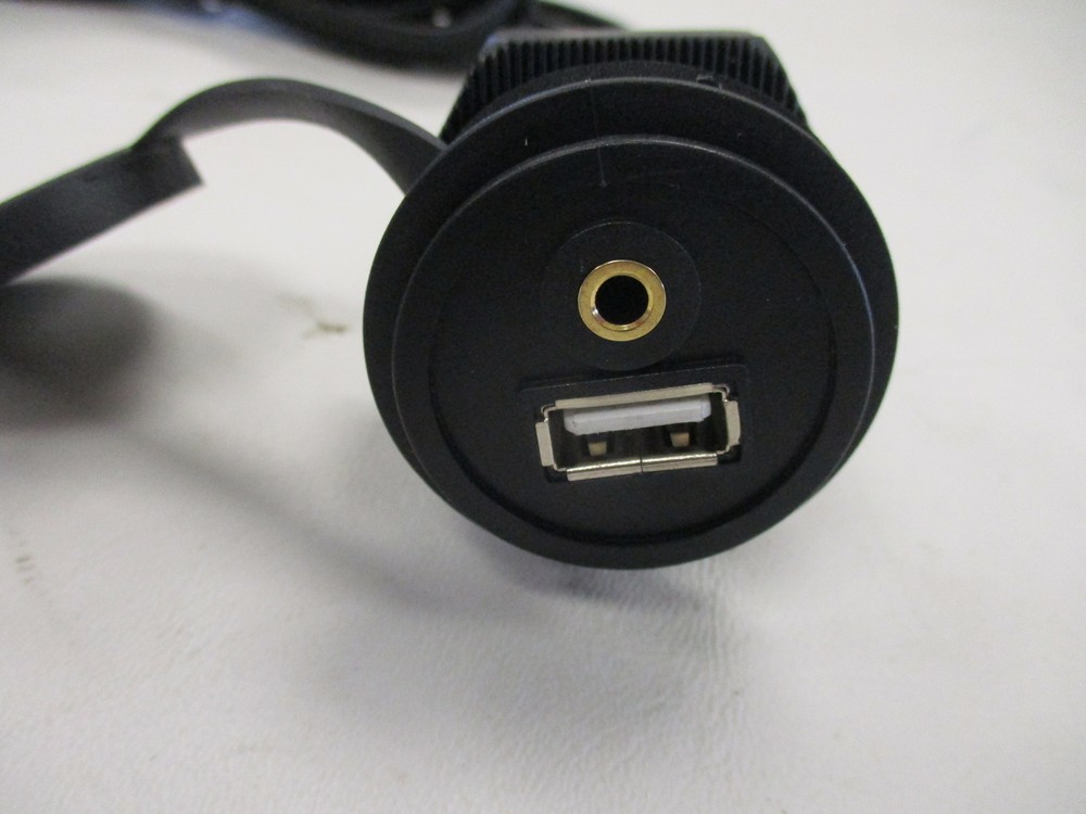 MARINE AUDIO INPUT EXTENSION CABLE PANEL MOUNT BLACK AUX-35USB-CPS BOAT