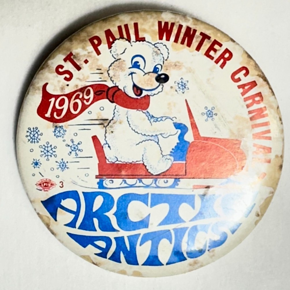1969 St Paul Winter Carnival Artic Antics 2.25" Celluloid Pinback