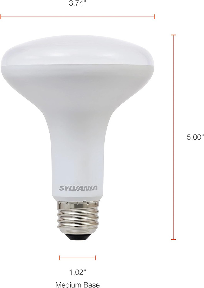 Sylvania LED BR30 Flood Light Bulb, 65W Equivalent Efficient 9W, 10 Year, Dimmab