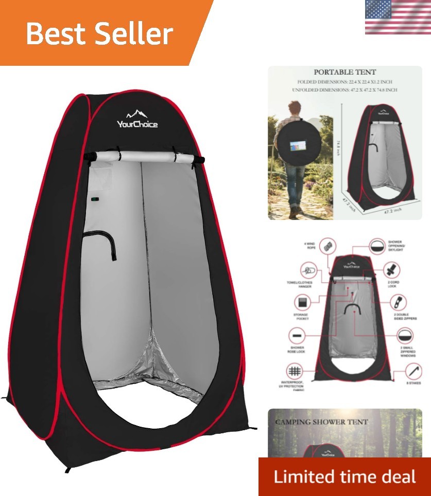 Multi-Functional Shower Tent - Instant Setup for Festivals, Camping, and Hiking