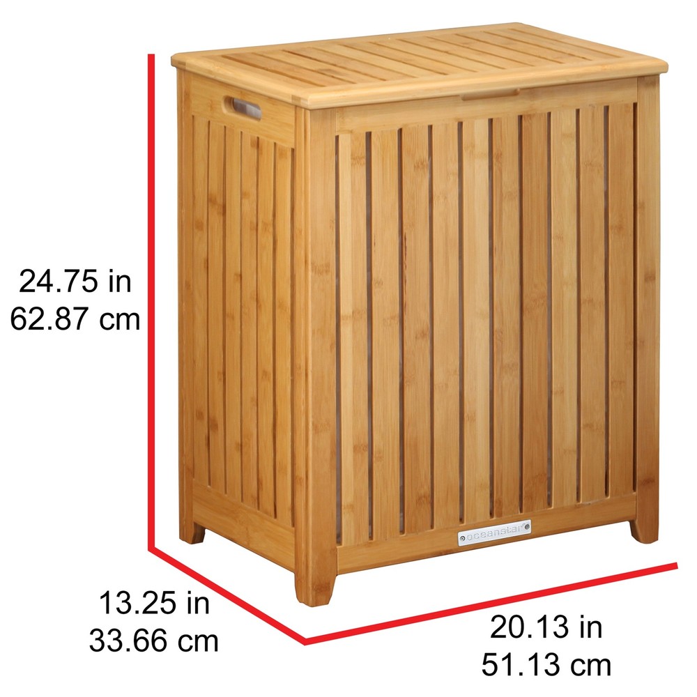 Oceanstar Spa-Style Bamboo Laundry Hamper