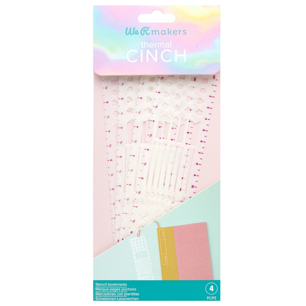 We R Thermal Cinch Bookmarks 6/Pkg-Stencils - 3 Pack
