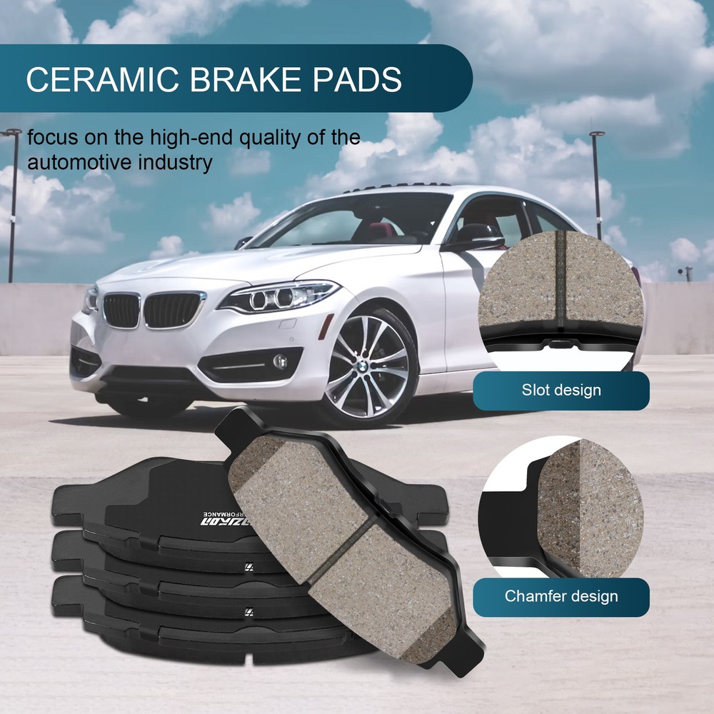 For 2008 - 2014 Cadillac CTS Front & Rear Ceramic Brake Pads
