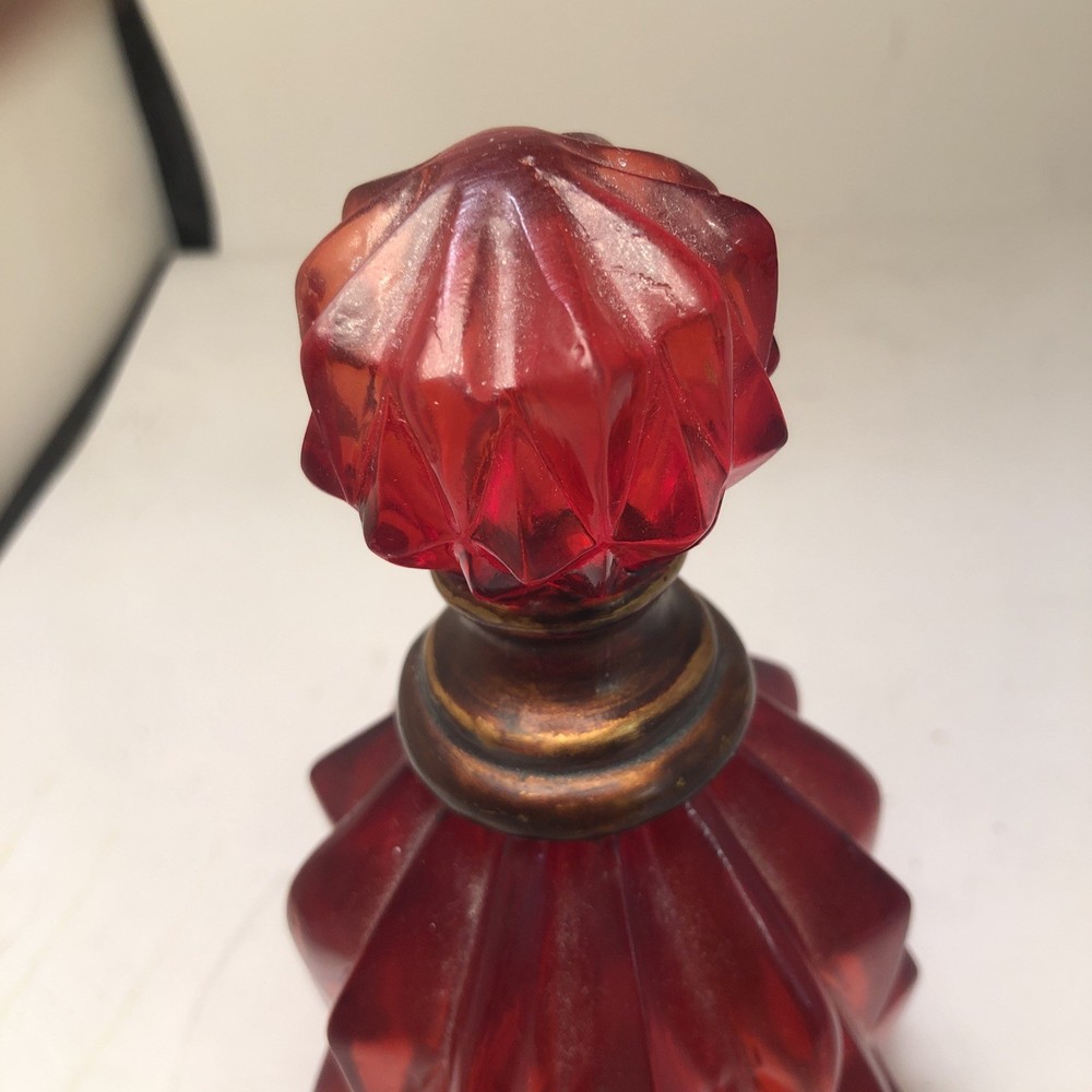 Red Acrylic Decorative Faux Decanter Lucite