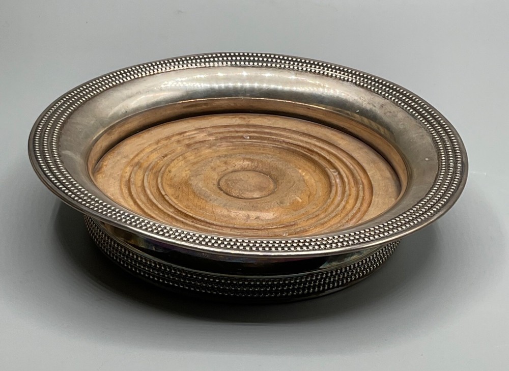ANTIQUE GORHAM STERLING BOTTLE COASTER