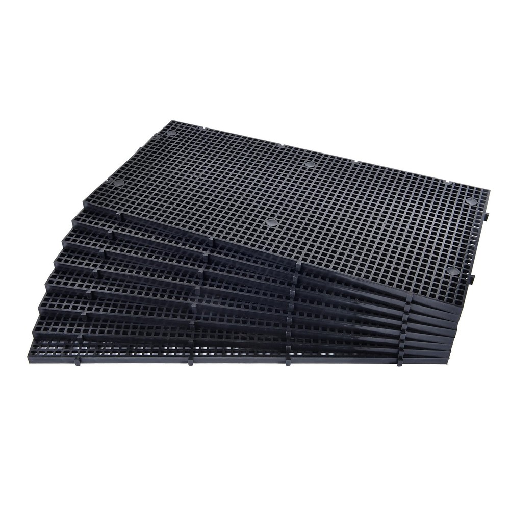 8 PCS Black Aquarium Grid Isolate Board Divider Fish Tank Bottom Filter Tray