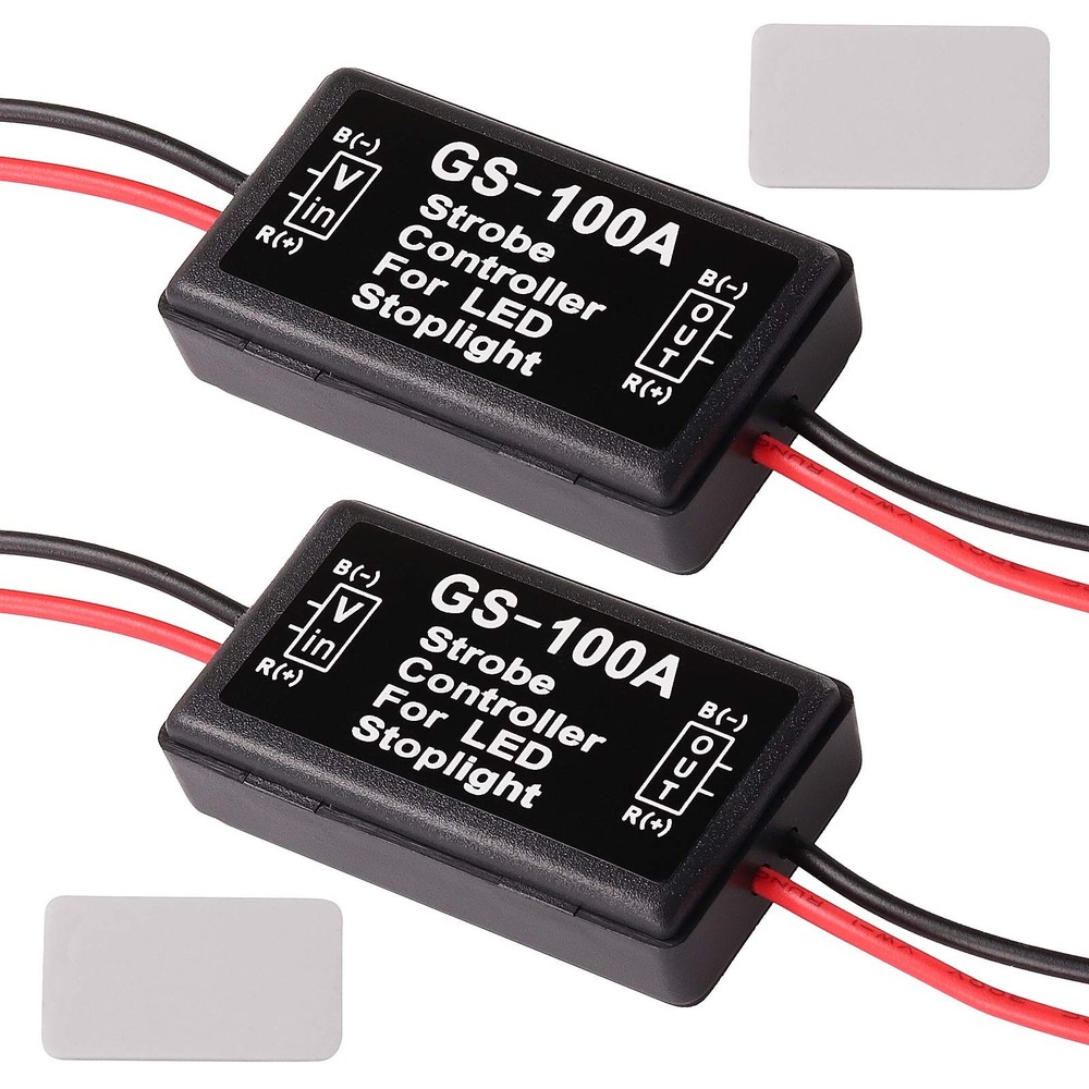 Kinstecks 2PCS LED Flash Strobe Controller Brake Light Flasher Brake Light St...