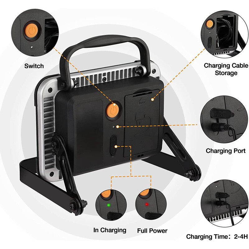 EverBrite 1500Lumen Rechargeable Work Light Foldable High Light Work Light 2Mode