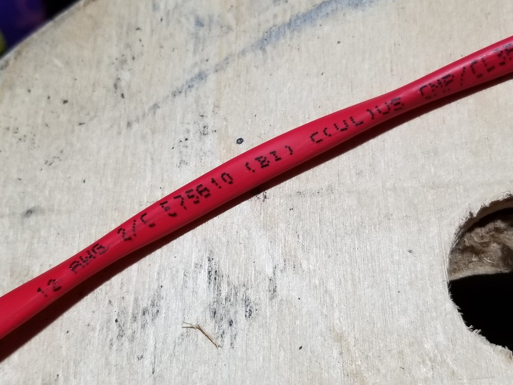 Southwire/Tappan G70009 12/2C Solid Fire Alarm Cable Plenum FPLP Red /50ft