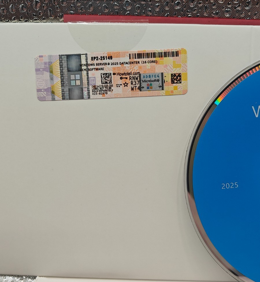 Authentic Microsoft Windows Server 2025 Datacenter-OEM 16 Core- (From D&H Dist)