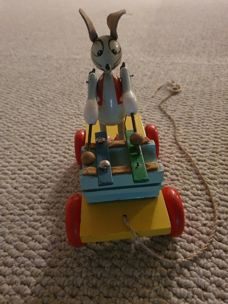 Cool Mouse Xylophone Wooden Pull Toy Works