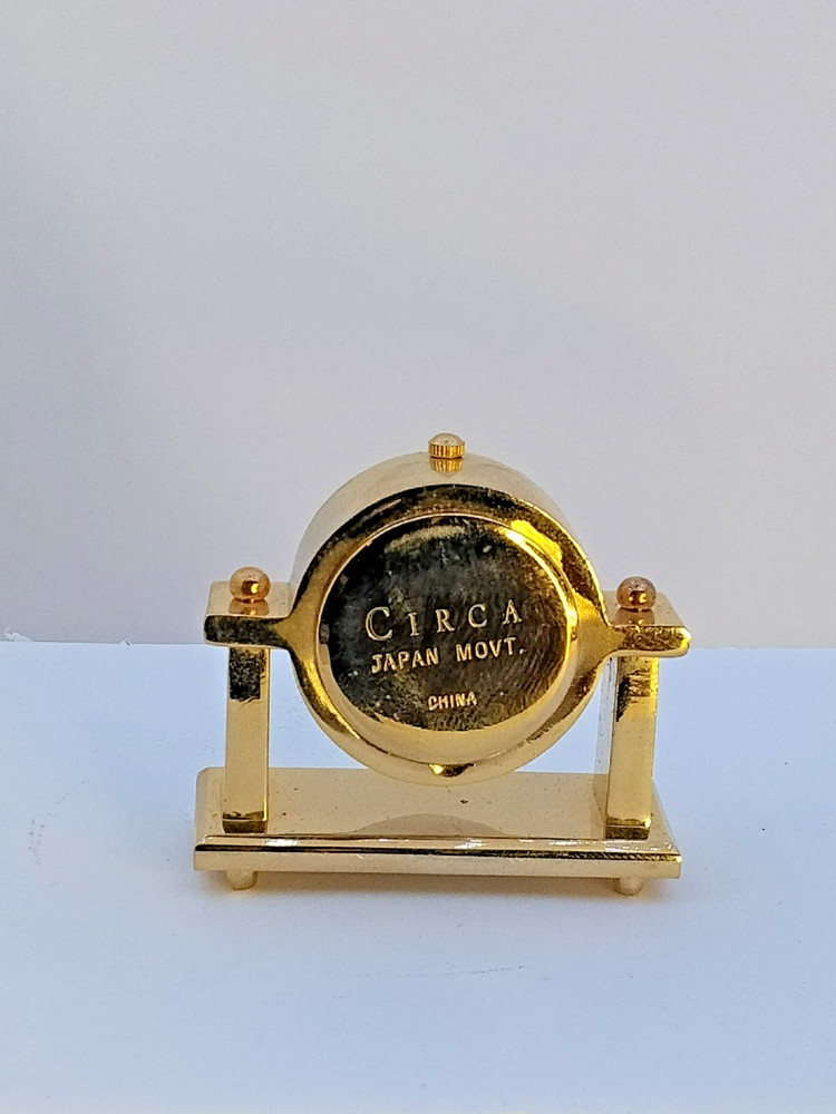 Circa Mini Brass Mantle Clock - Working - W/New Battery
