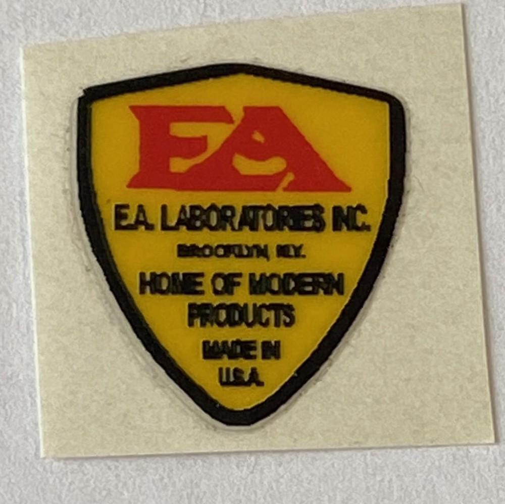 vintage prewar EA Laboratories bicycle Light Sticker