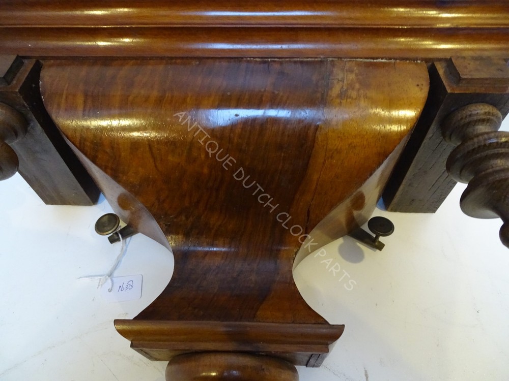 ANTIQUE WOOD WALNUT BOTTOM PIECE FOR GERMAN REGULATOR CLOCK