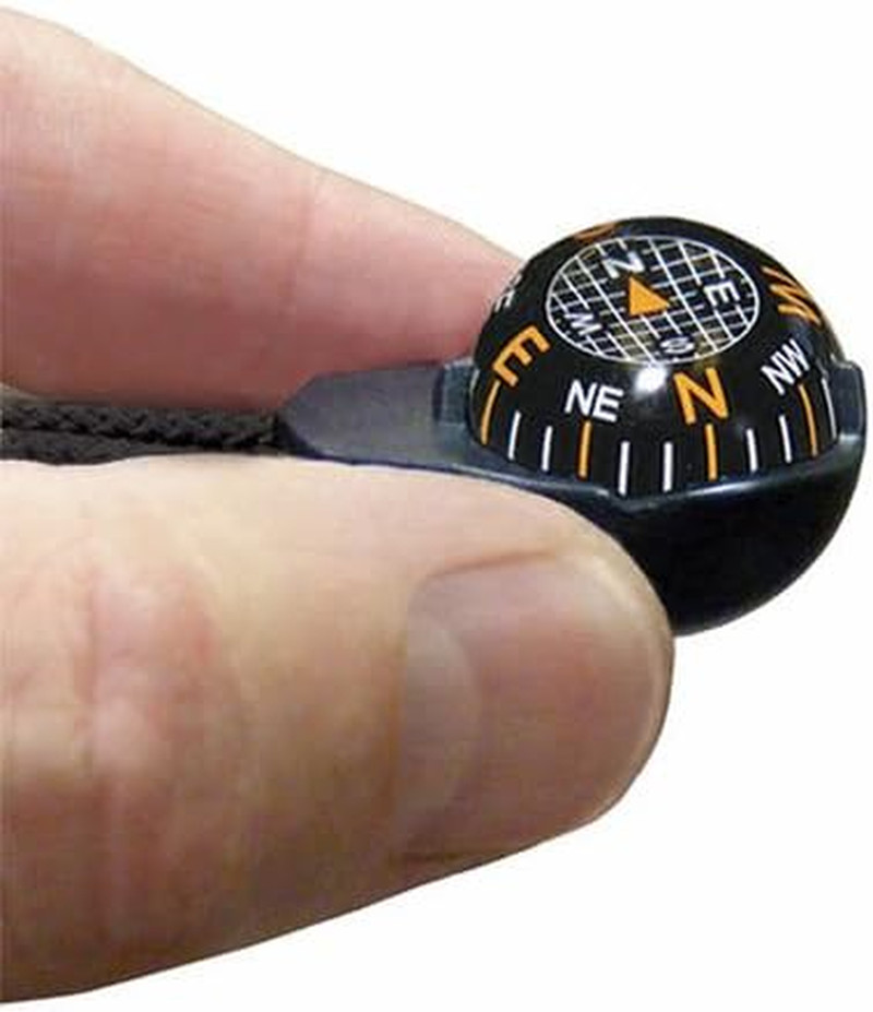 Sun Company Ziprcomp - Micro Ball Compass with Lanyard | Zipper Pull Compass for