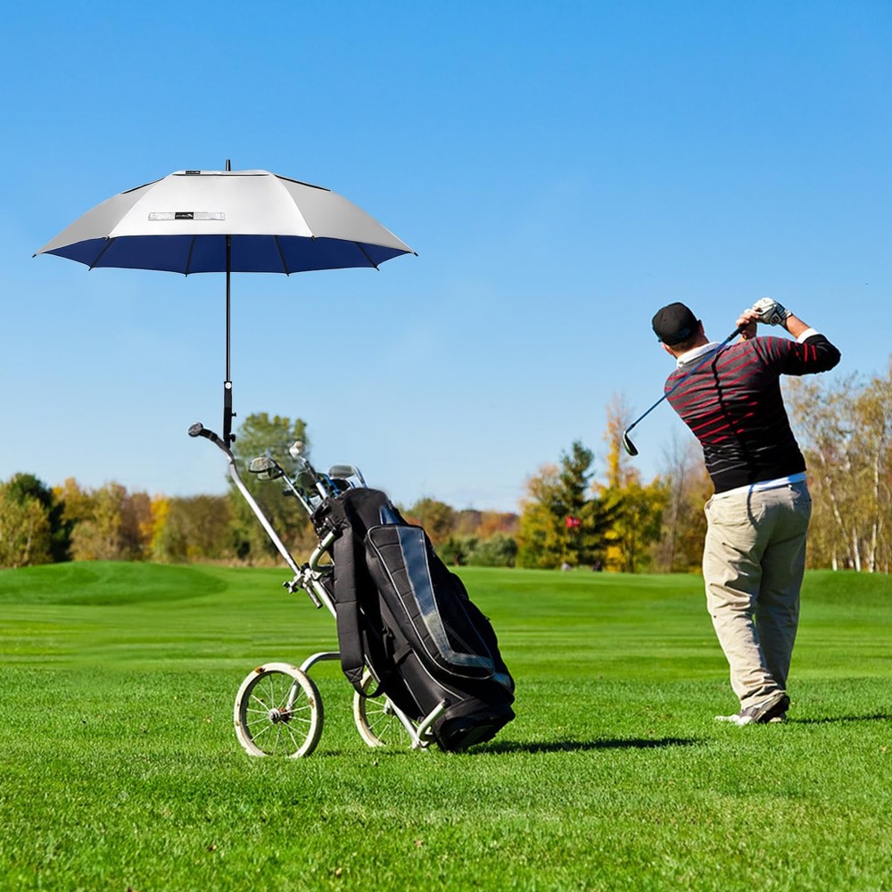Extra Large Golf Umbrella UV Protection Windproof Double Canopy Sun Umbrella
