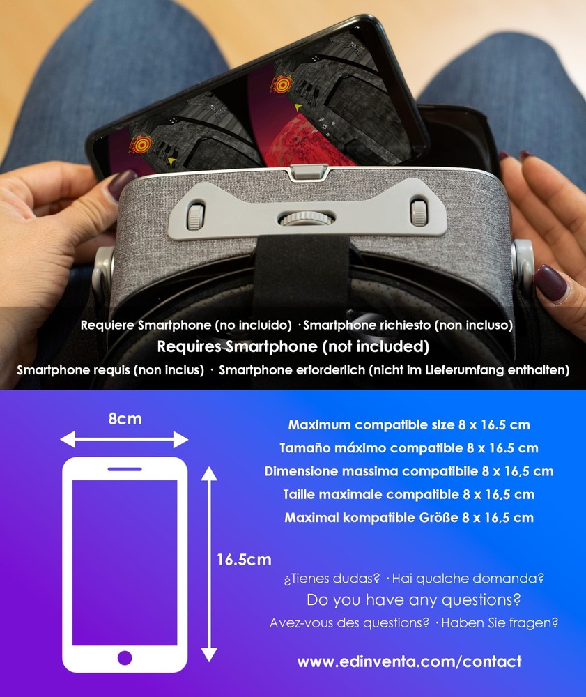 VR Headset with controller - Virtual Reality gaming - 3D glasses Compatible with