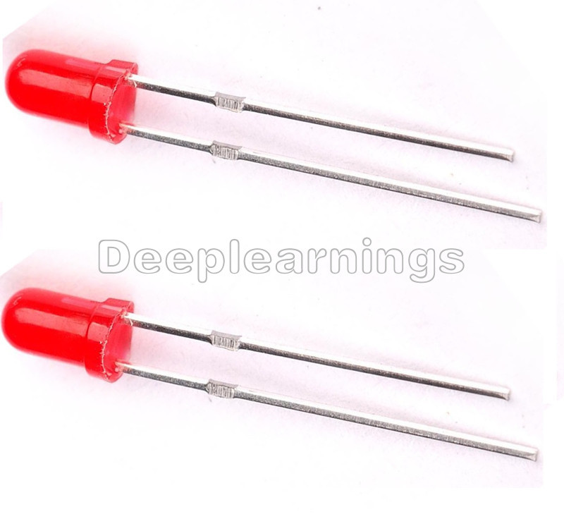 500Pcs Diffused LED 3MM RED COLOR RED LIGHT Super Bright