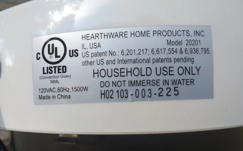 Hearthware NuWave 20201-20204 Motor Top Power Head Replacement Analog Red White
