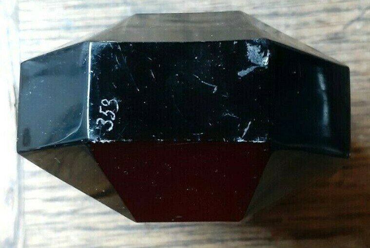 Vintage Amber 3 Inch Multi-sided Perfume Bottle