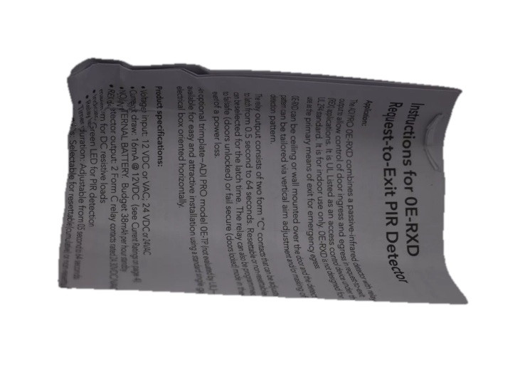 ADI Pro Request To Exit REX PIR Motion Detector Device Off White New E34